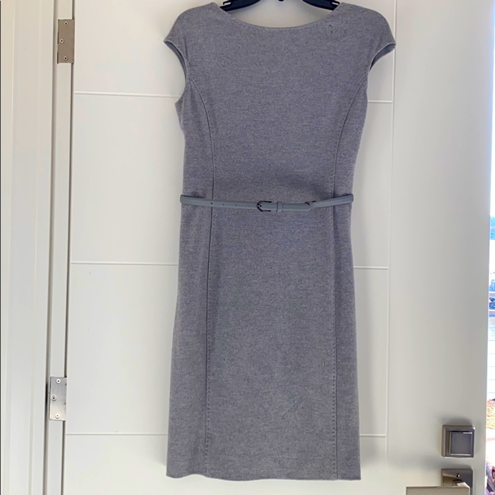 Classic pearl grey MaxMara wool professional dress